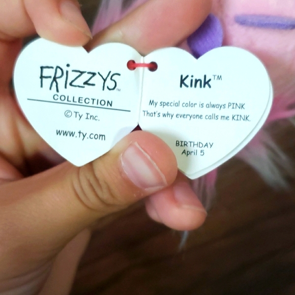 Frizzys ty Collection Pink Monster Kink Key Chain 2015 NWT Pink Girl Stuffie - Picture 12 of 17
